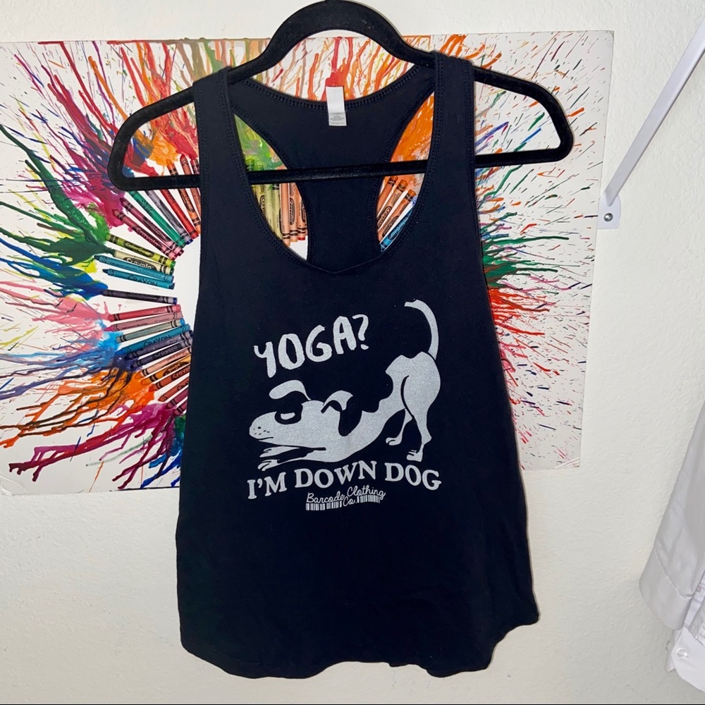 Yoga top. Graphic yoga tee. Tank top. Yoga tank